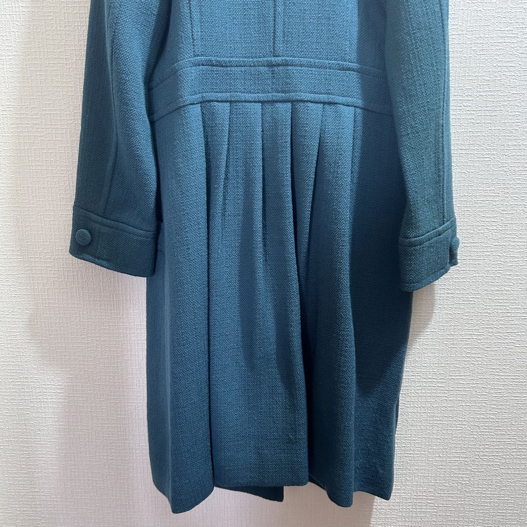 新品未使用crespiクレスピ【38→M】ロングコート♡裏地おしゃれ♡タグ付♡緑