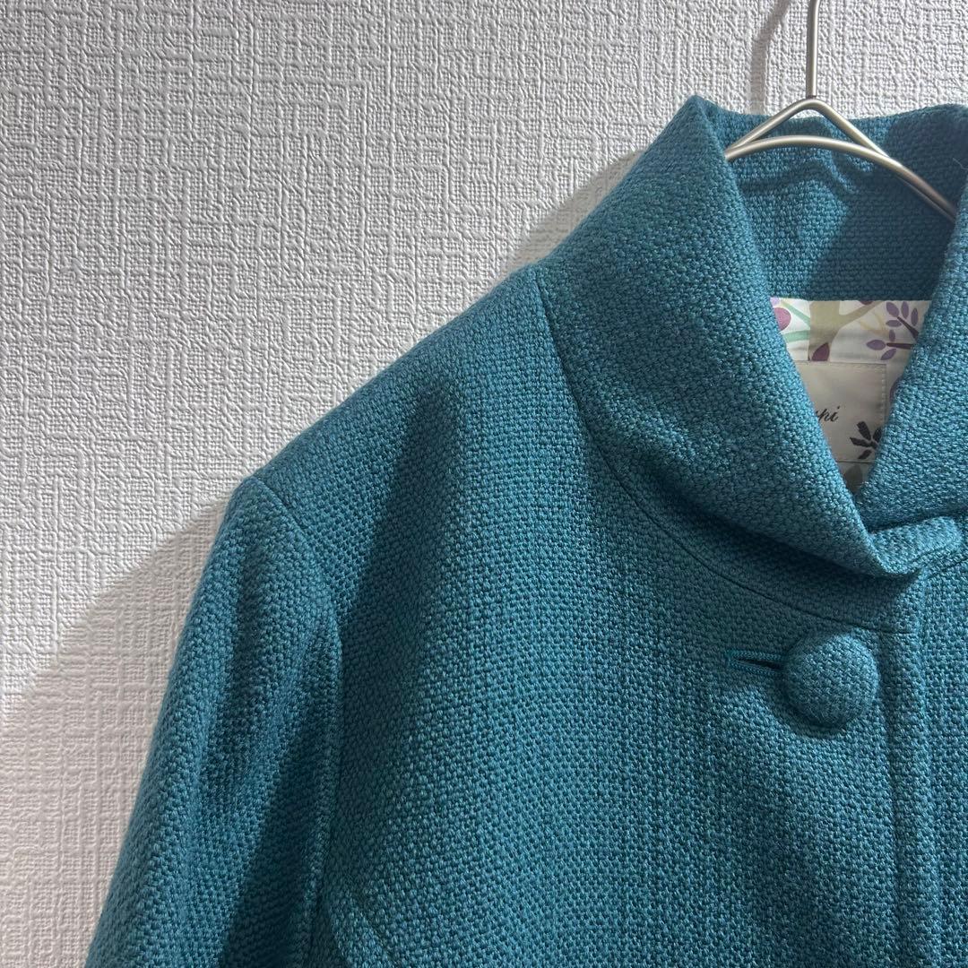 新品未使用crespiクレスピ【38→M】ロングコート♡裏地おしゃれ♡タグ付♡緑