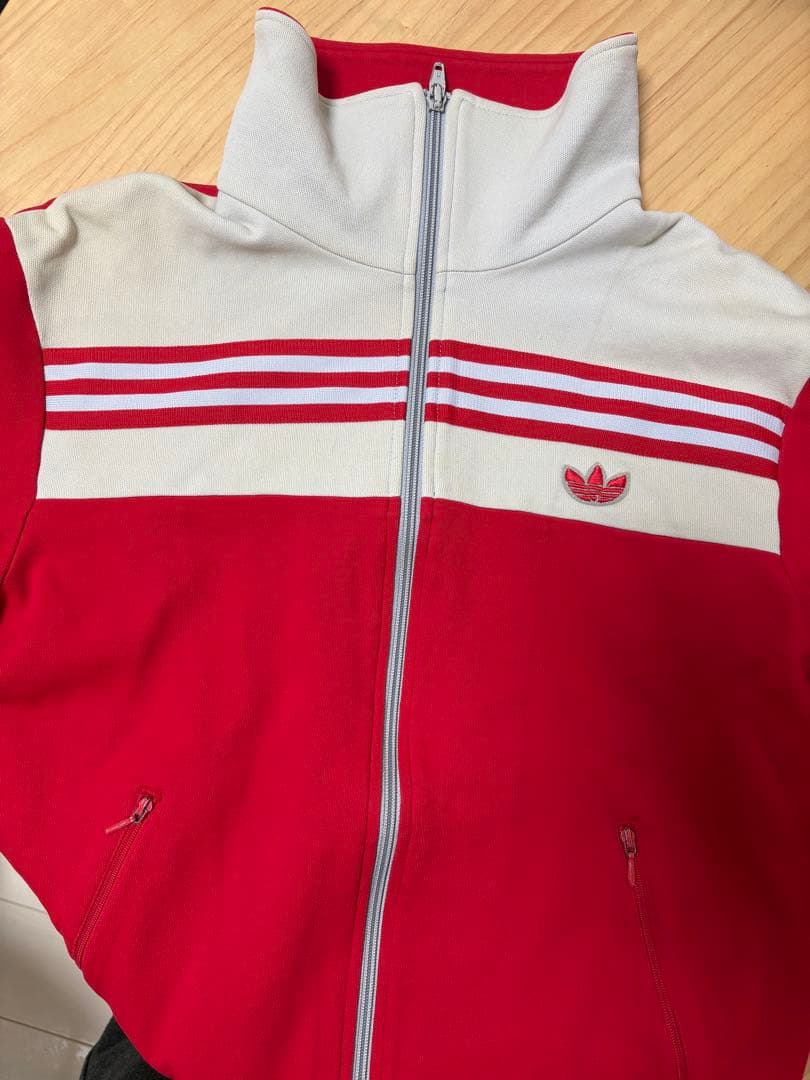 adidas トラックジャケット　赤　70s デサント