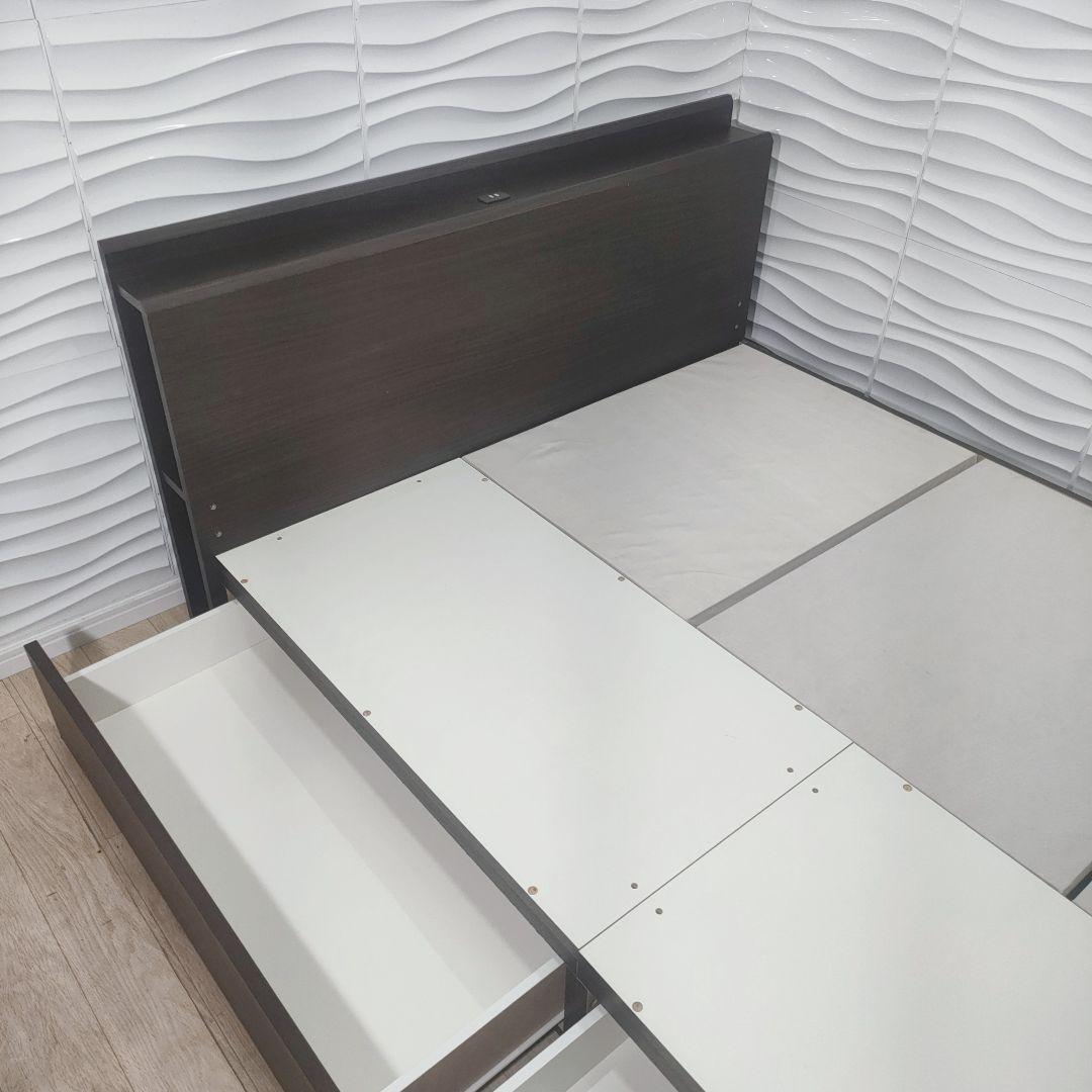 ◇ニトリ◇ベッドフレーム◇収納コンセント付◇ダブル◇大阪兵庫京都奈良滋賀和歌山◇