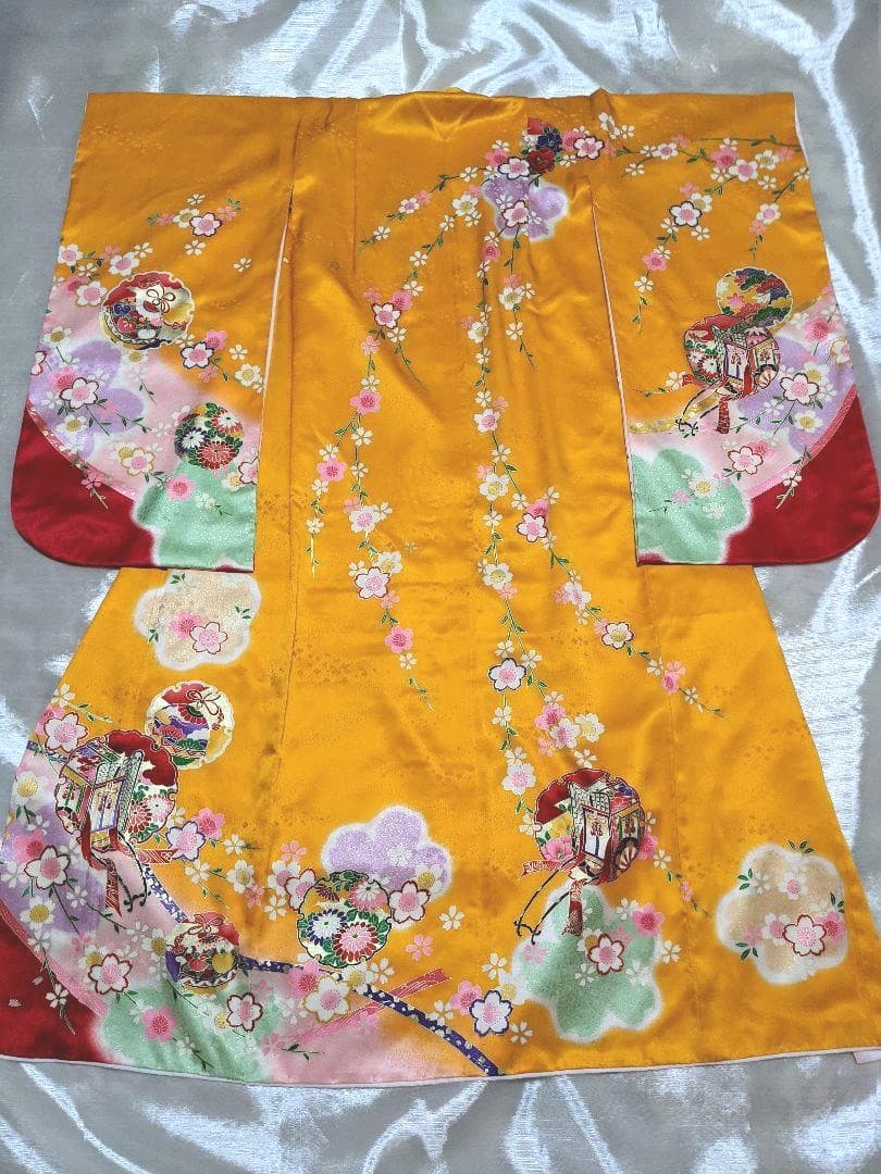 七五三　７歳　正絹　着物　L2