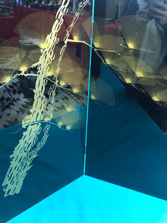 23号 黒塗屏風 松