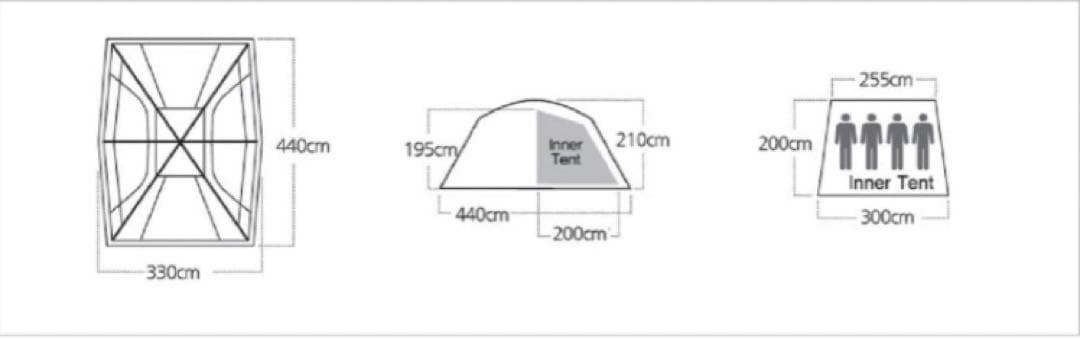 Kovea Moon3 4人用 テント