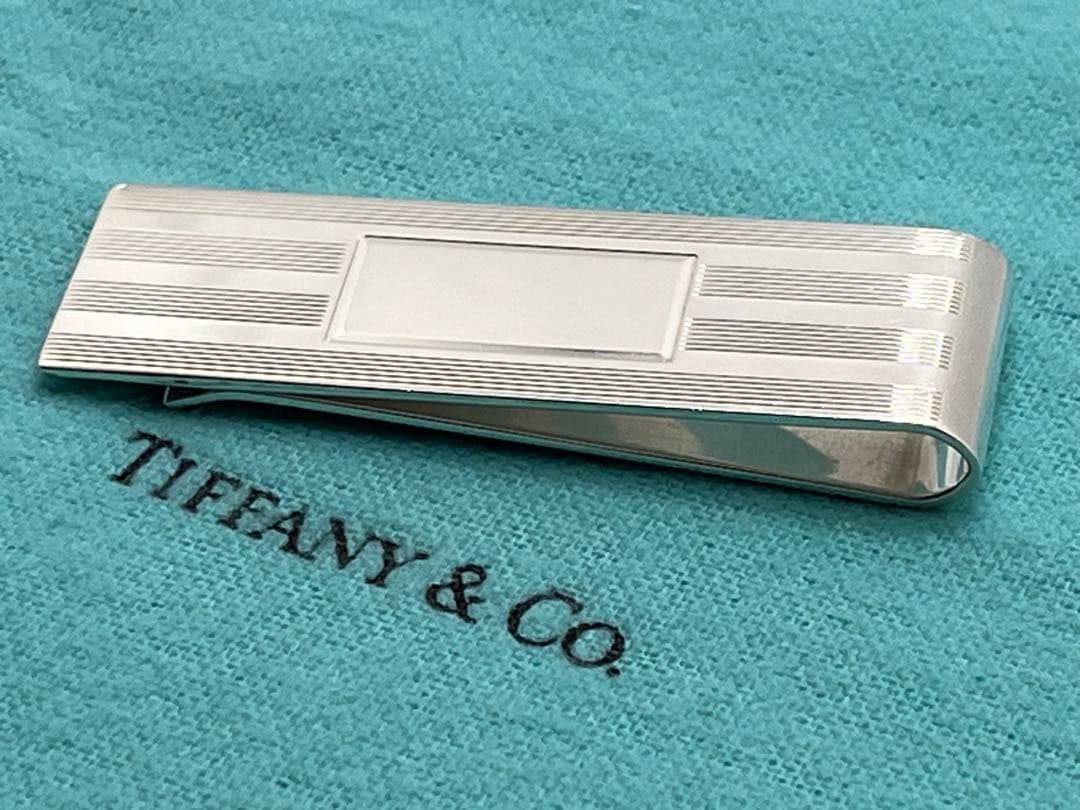 c432 ティファニー　エンジンターン　マネークリップ　シルバー　925