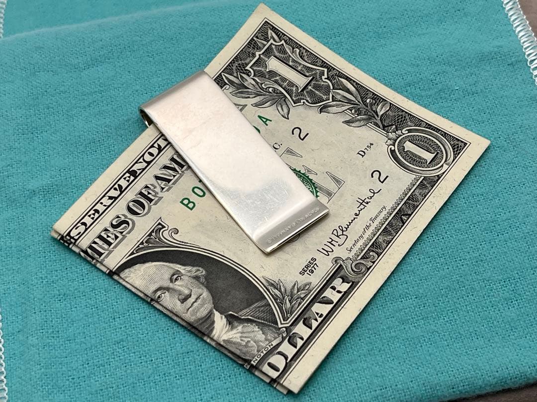 c432 ティファニー　エンジンターン　マネークリップ　シルバー　925