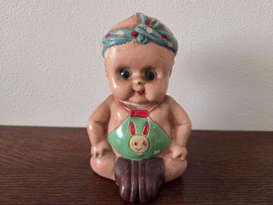 アンティークキューピー貯金箱　レア 昭和レトロ