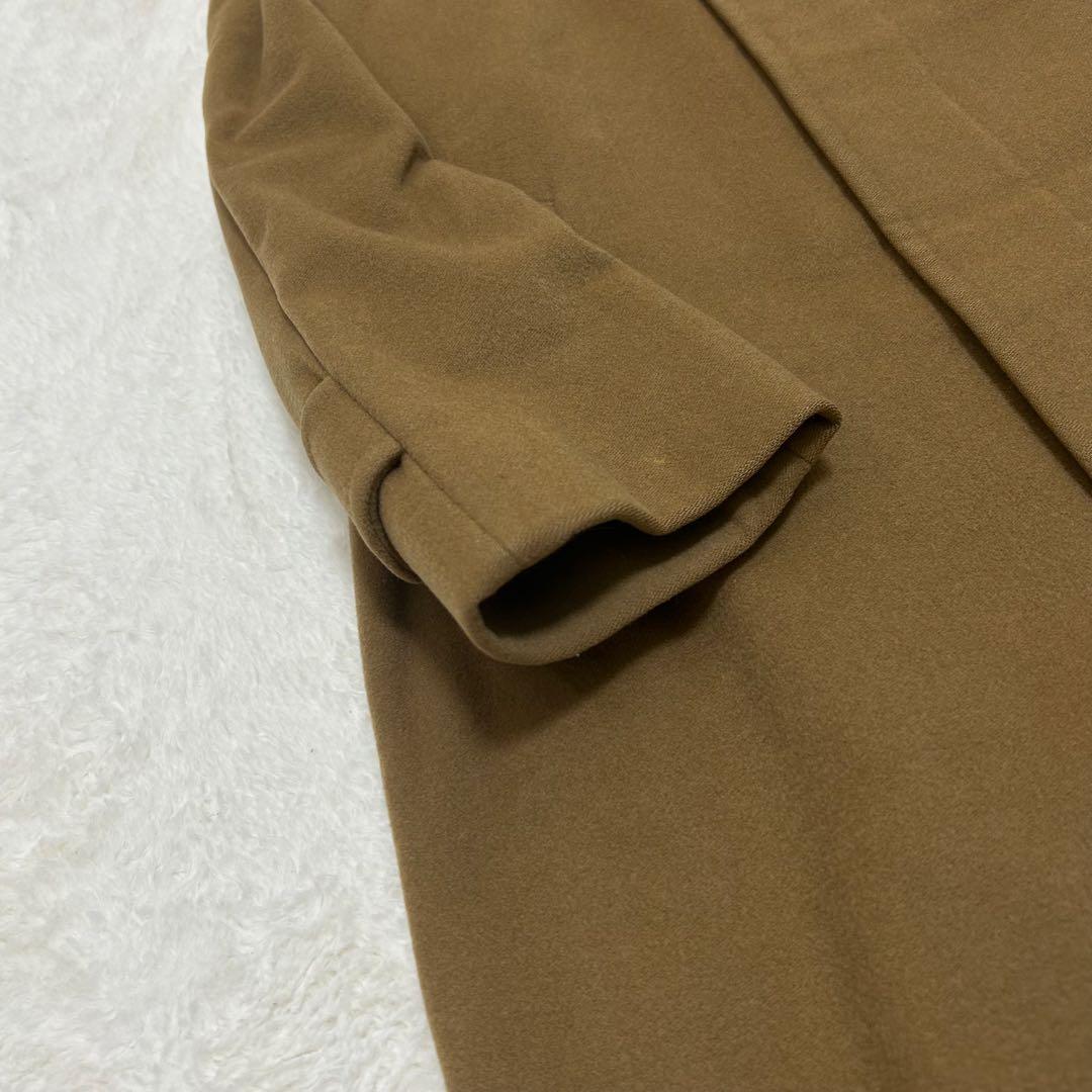 【美品】バーバリー カシミヤ ウール ステンカラーコート キャメル Mサイズ位