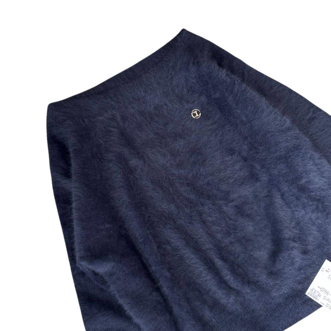 極美品✨️foxカシミアボートネックニット　カプリシュレマージュ　ネイビー