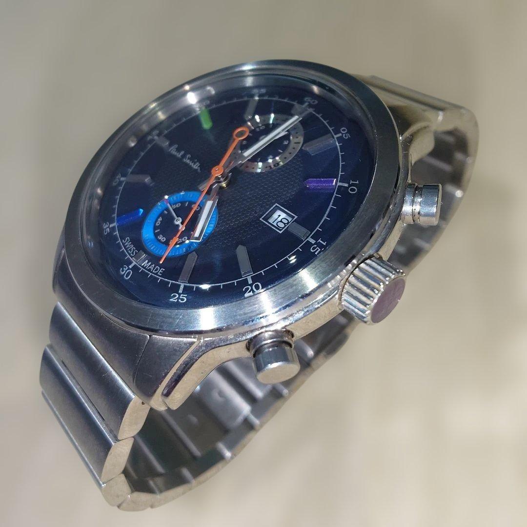 送料無料 ポールスミス ケンブリッジ クロノグラフ 26/1/17交換