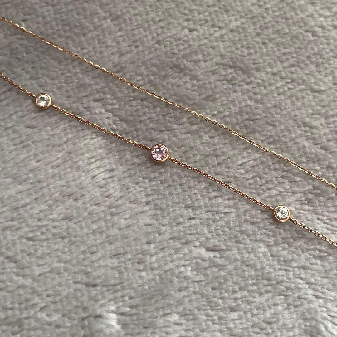 【４℃】ブレスレット K10ピンクゴールドブレスレット レディース