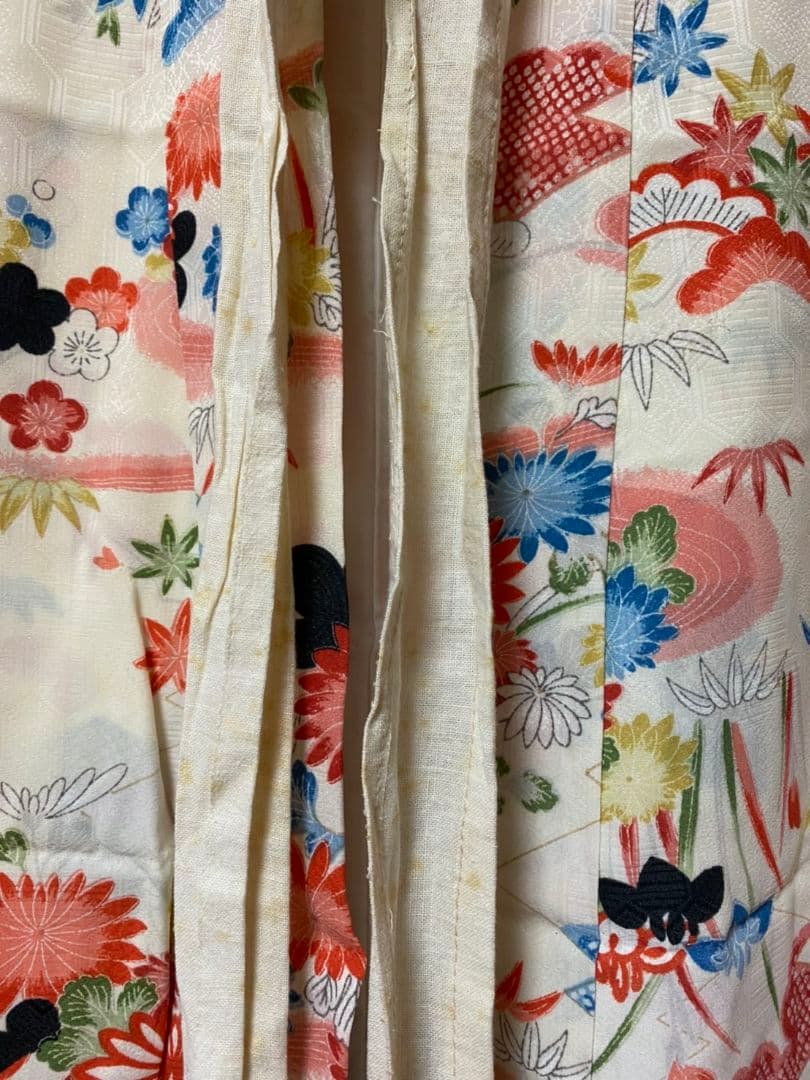 No.72正絹七五三子供着物アンティーク着丈102.5センチ裄丈49センチ