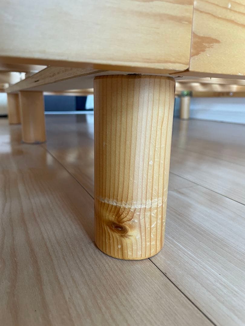 セミダブルベッドフレーム 天然木製 すのこ