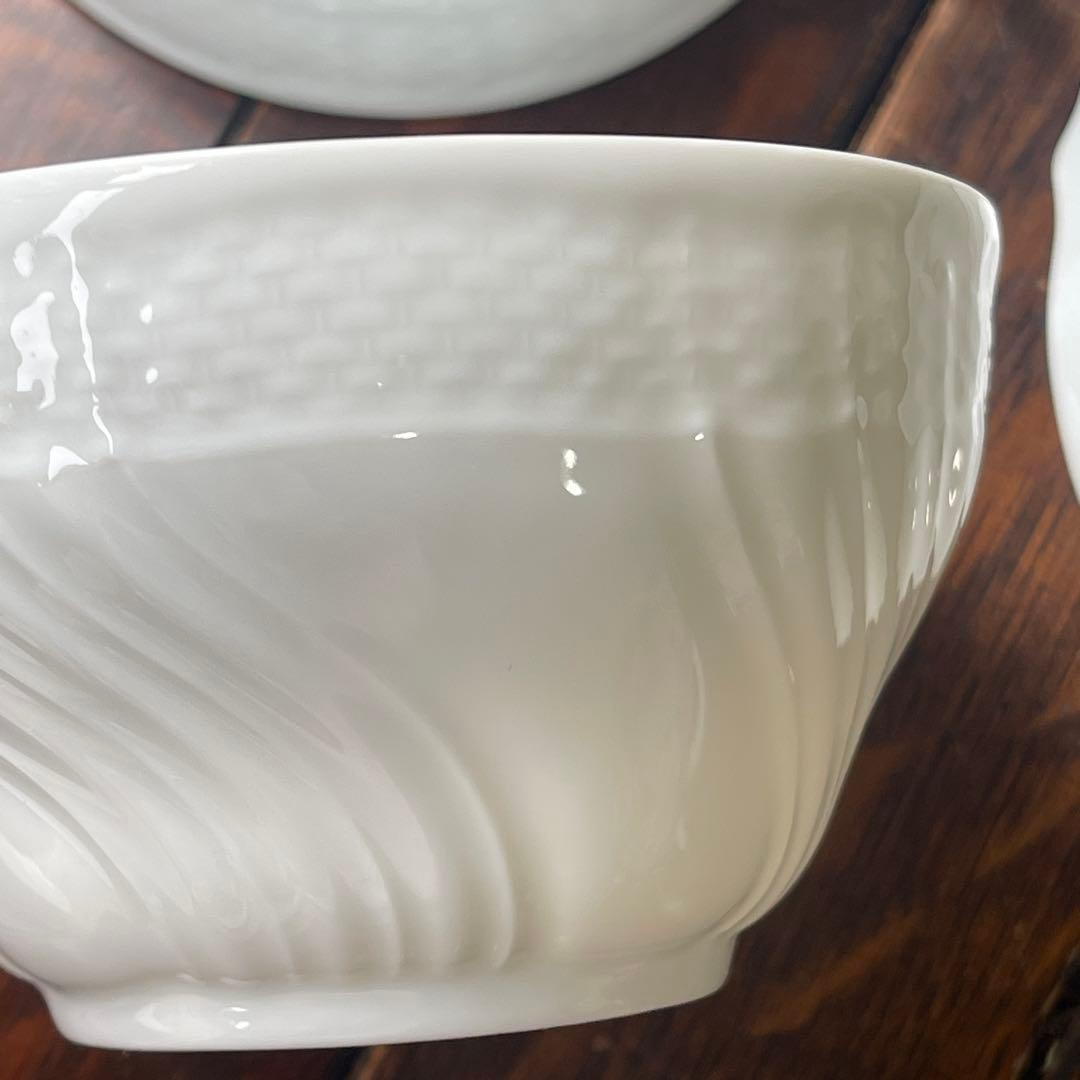 希少レアサイズ！リチャードジノリ　ベッキオホワイト　ティー兼用スープカップ　ペア