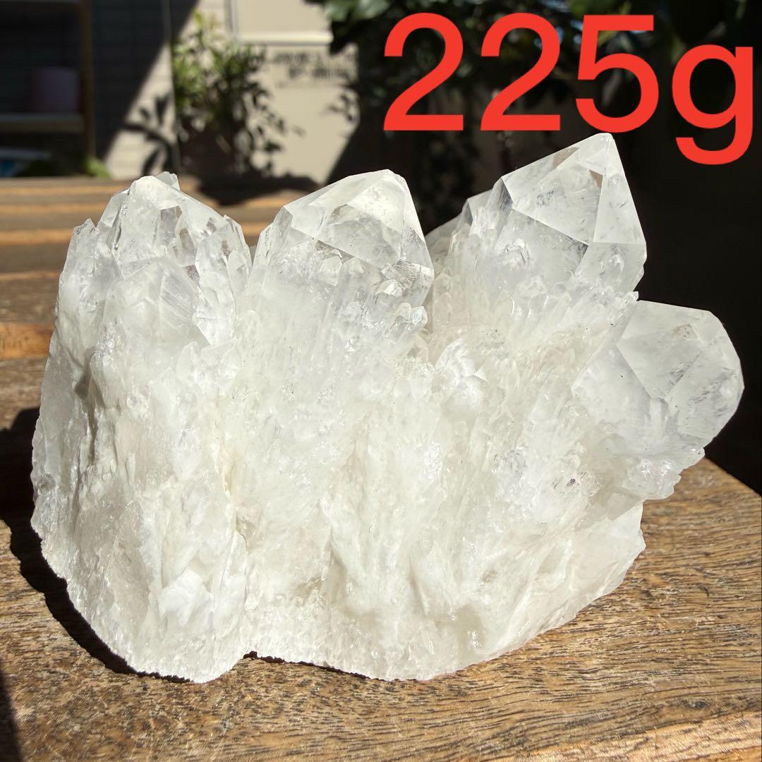 覚羅　キャンドルクォーツクラスター　自立　透明感　225g 水晶　天然石③