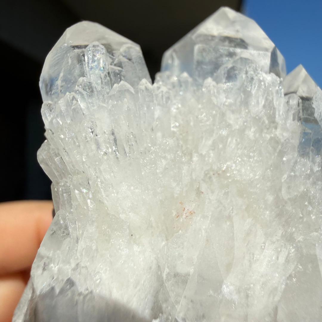 覚羅　キャンドルクォーツクラスター　自立　透明感　225g 水晶　天然石③