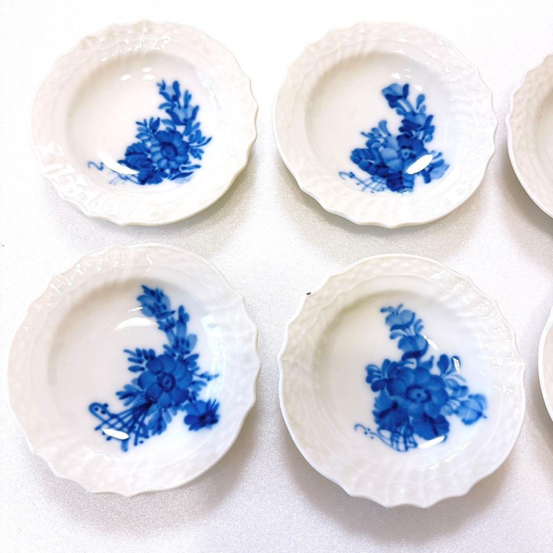 ロイヤルコペンハーゲン ブルーフラワー　豆皿　6枚セット