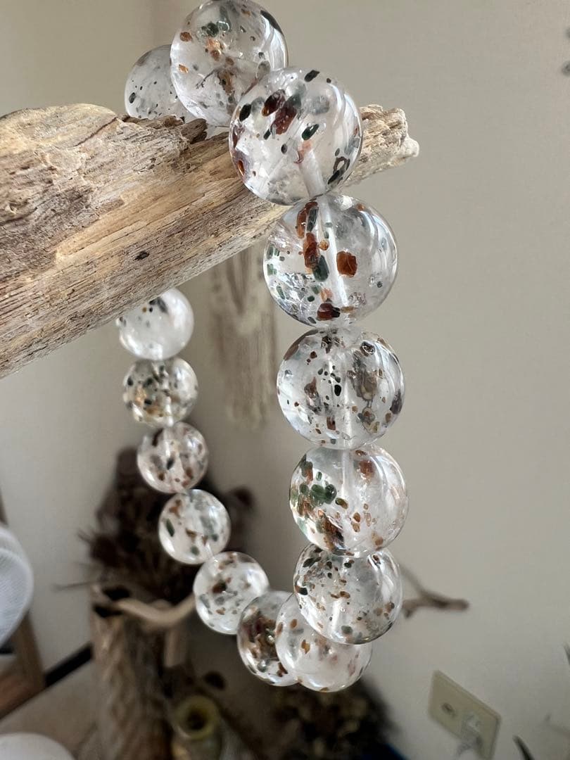 ケン 希少 オージャイトガーネット イン クォーツ ブレスレット