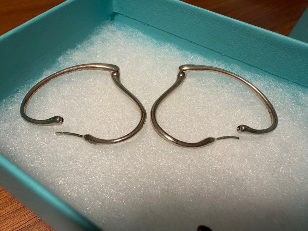 Tiffany&Co. オープンハート　フープピアス　両耳
