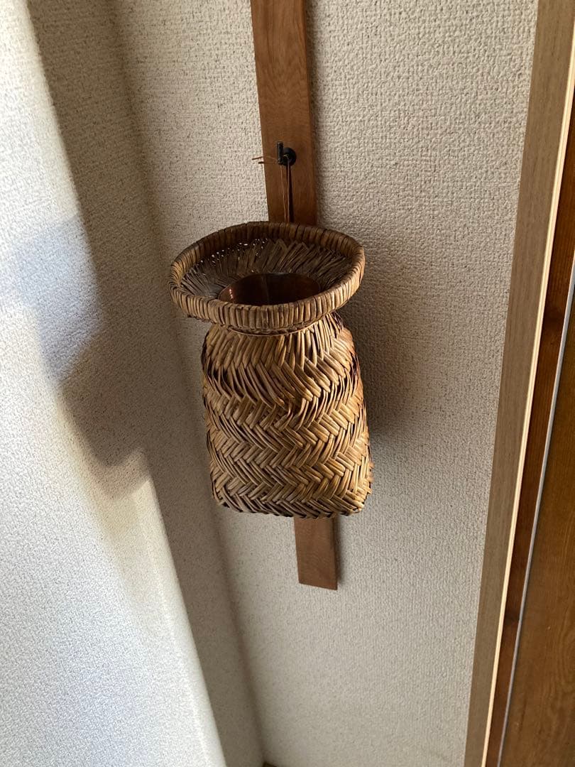 【茶道具】魚籠花入　松本みすず細工