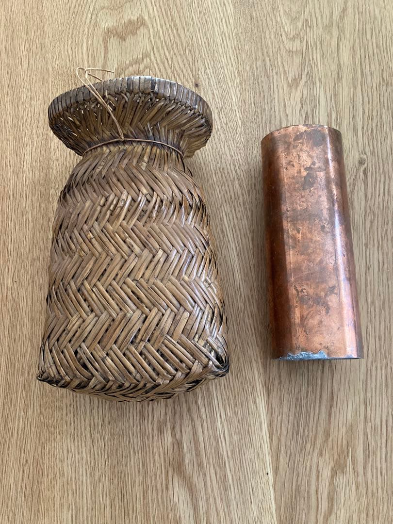 【茶道具】魚籠花入　松本みすず細工