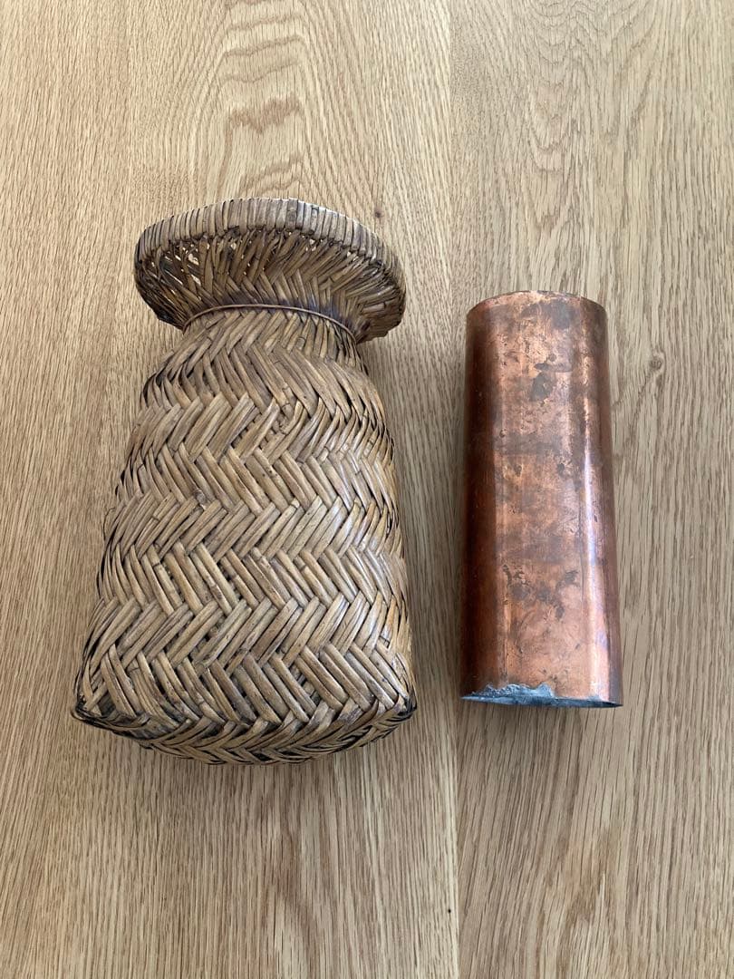 【茶道具】魚籠花入　松本みすず細工