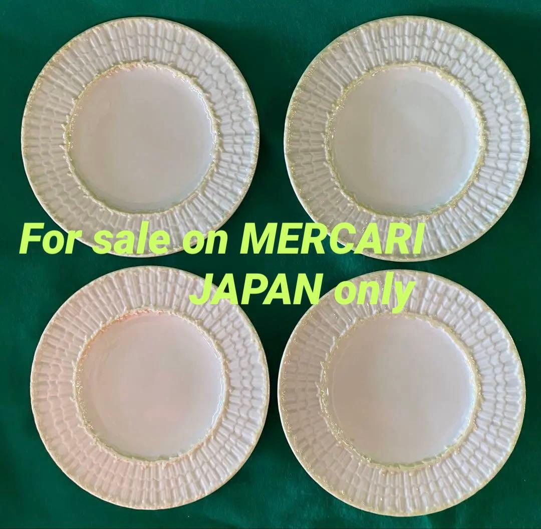 belleek ベリーク リンペット ケーキ皿 プレート 縁飾り付き 4枚