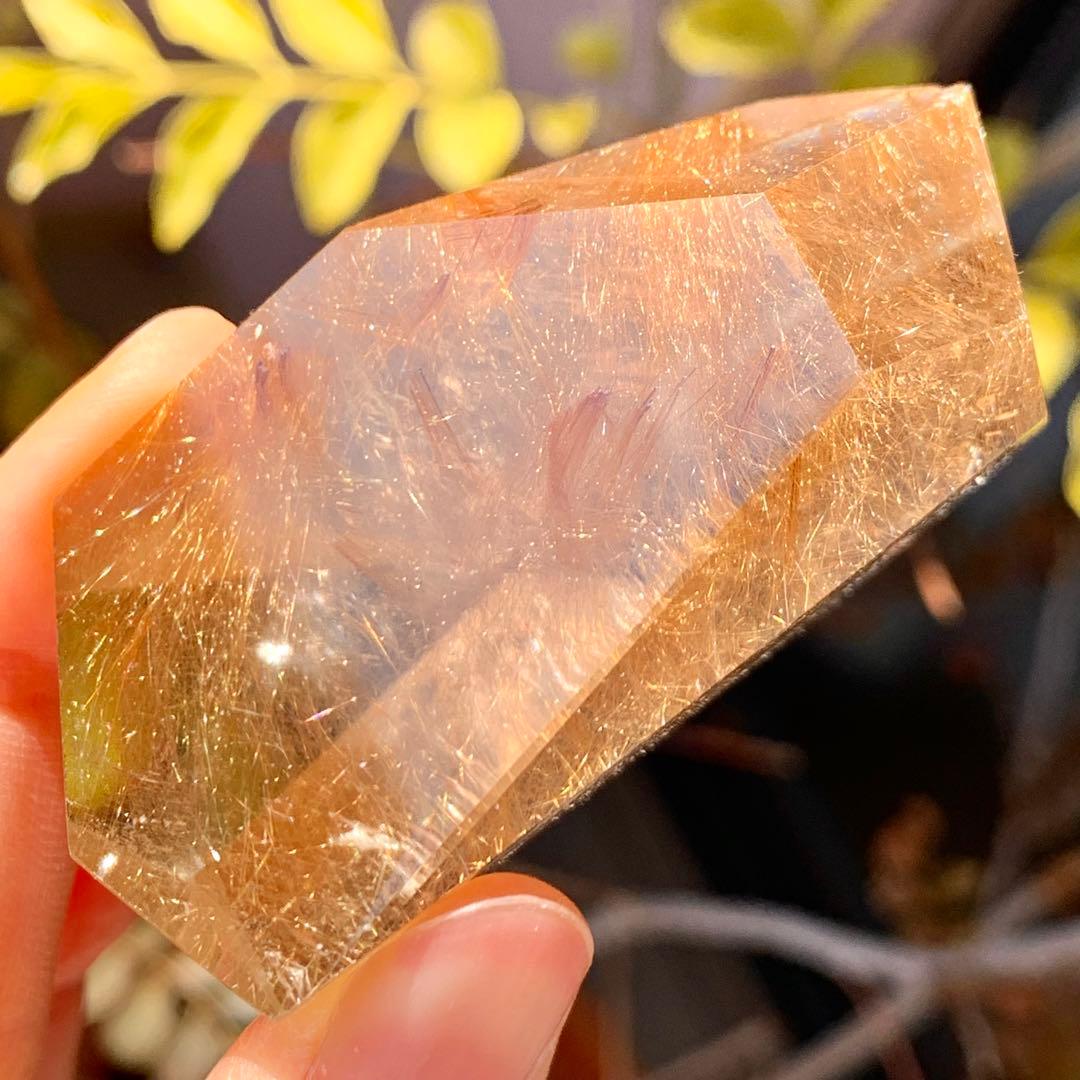 ゴールドルチルクォーツ　フリーフォーム　ブラジル産　天然石