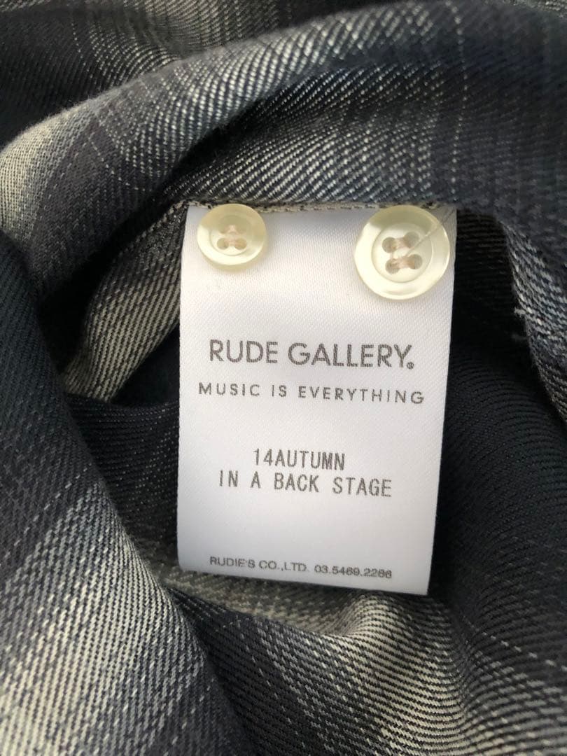 RUDE GALLERY チェックロングシャツ　ルードギャラリー　長袖シャツ