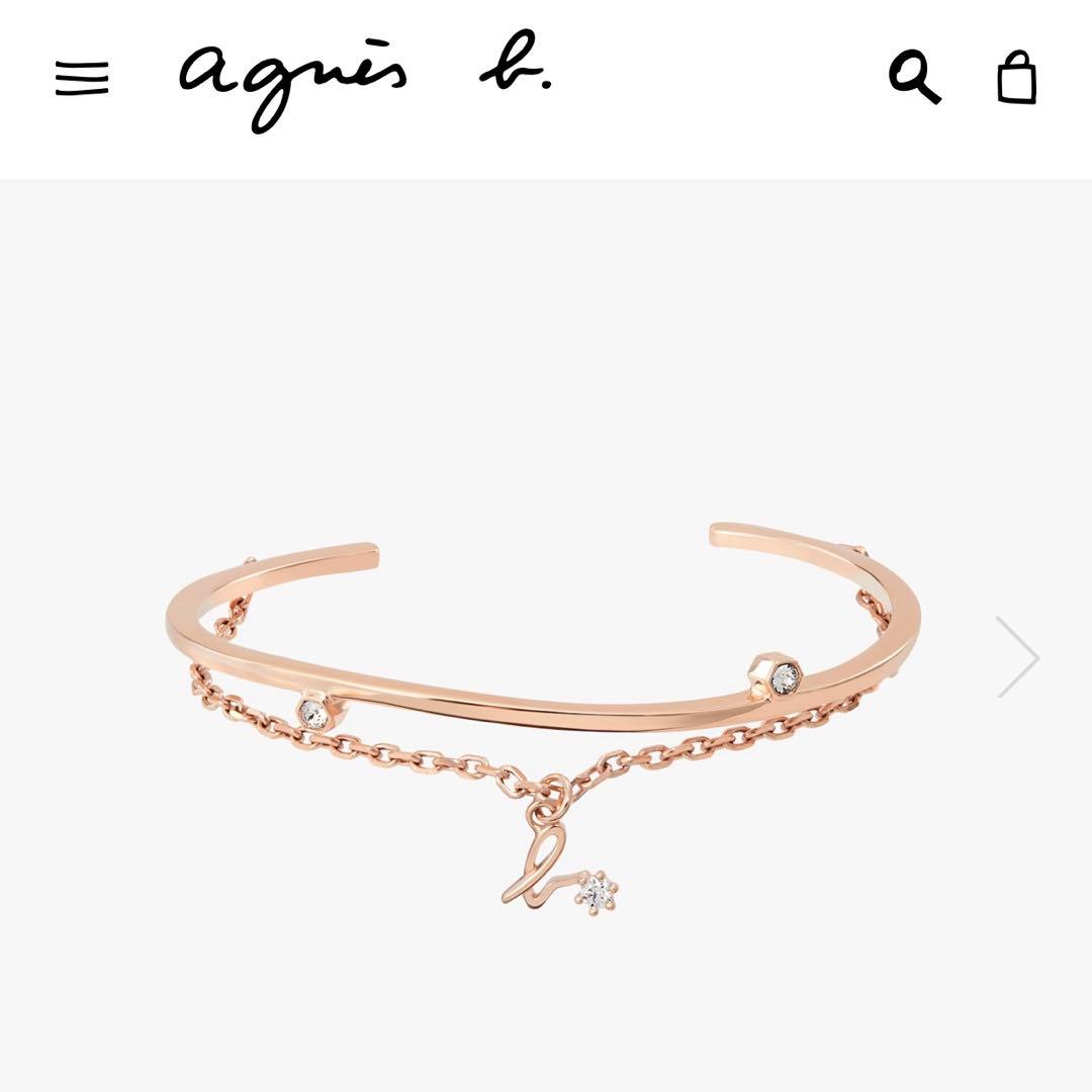 アニエスベー　バングル　ブレスレット　ローズゴールド