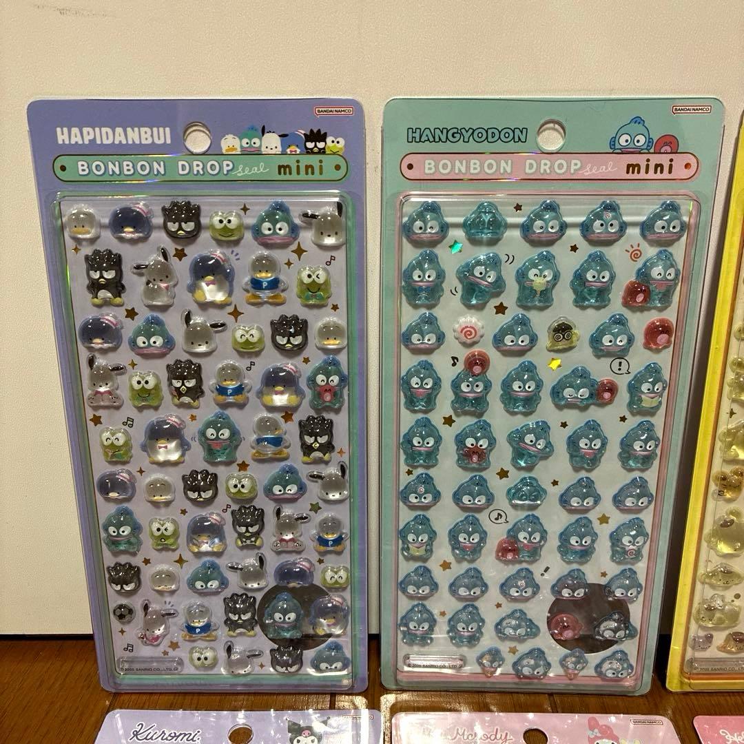 『正規品』ボンボンドロップシール　ミニ　コンプリートセット　8種　サンリオ