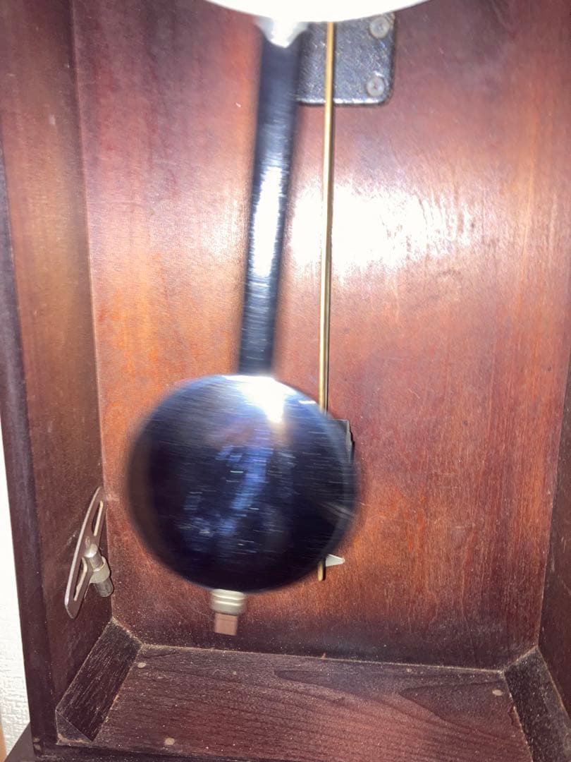 アンティーク柱時計 愛知時計電機30日巻 大き目宮型ボンボン時計稼働中