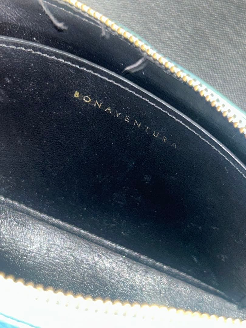 BONAVENTURA ブルーシアン コスメティックポーチ シュリンクレザー