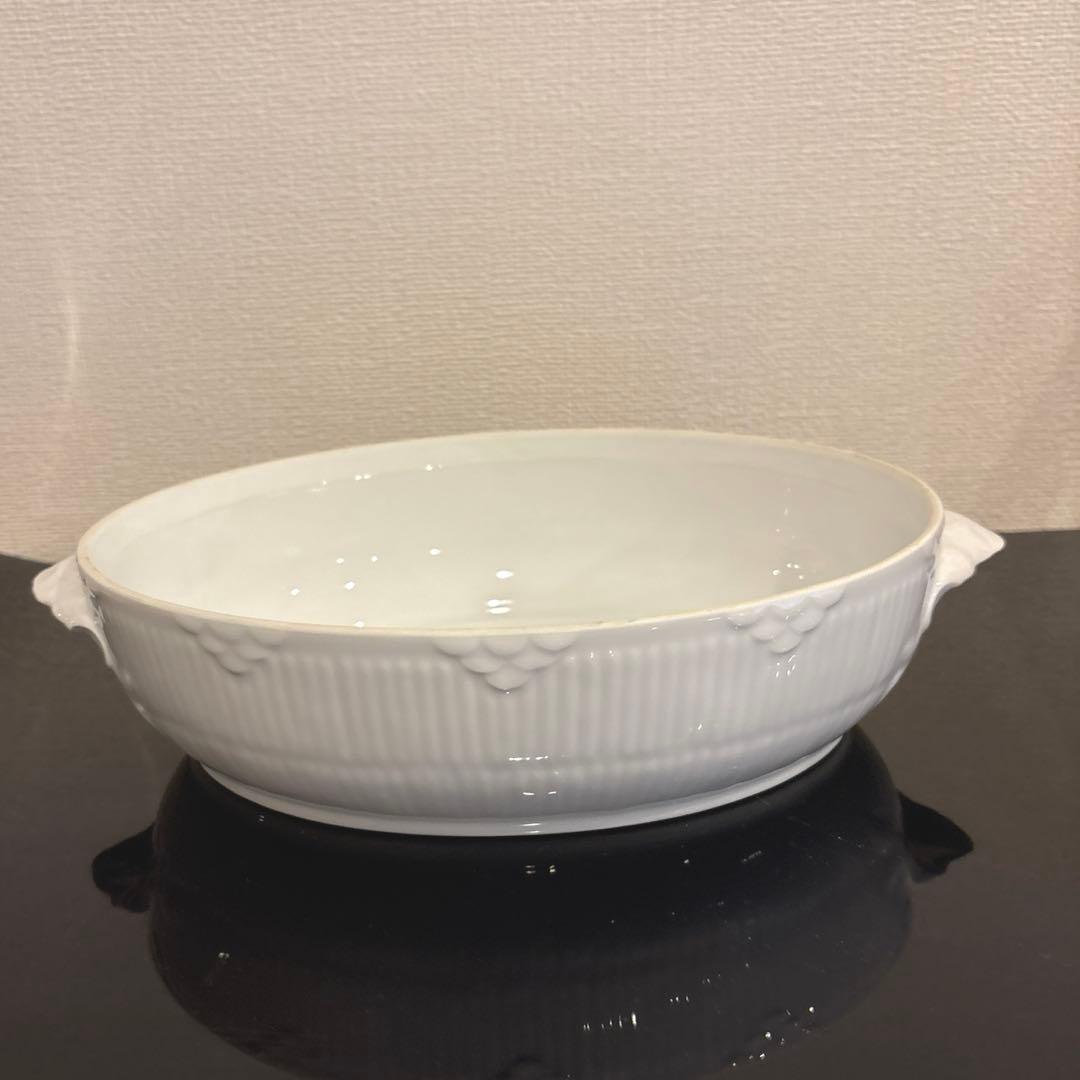 ［ロイヤルコペンハーゲン］ホワイトフルーテッドフルレース　スープチューリン