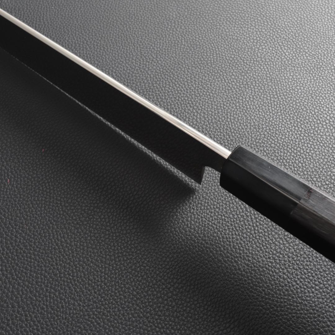 9801 柳刃包丁 尺一 刃は究極の切れ味 刺身包丁 和包丁 黒檀黒水牛角八角柄