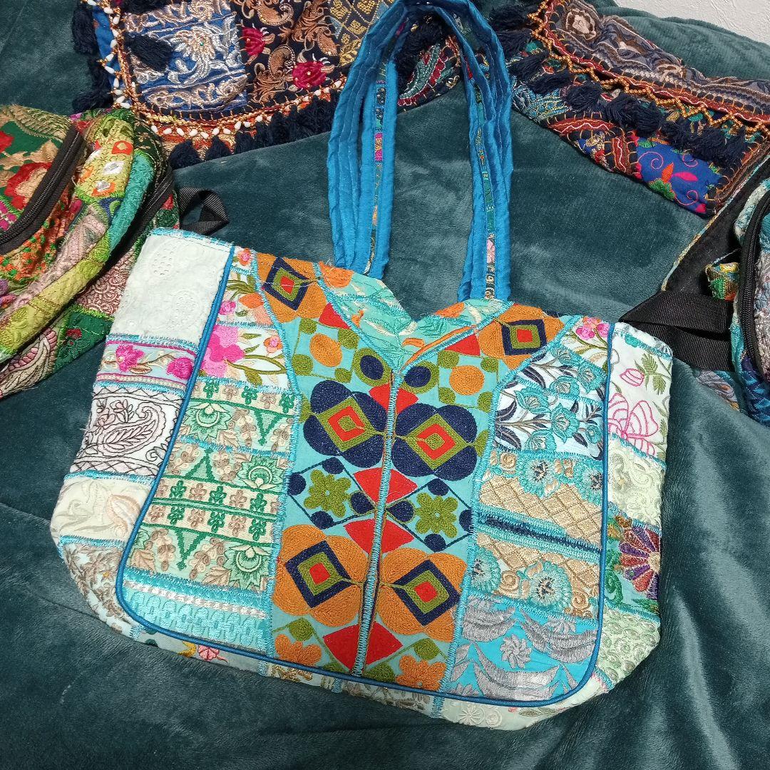 最終価格　インドの古布バック
