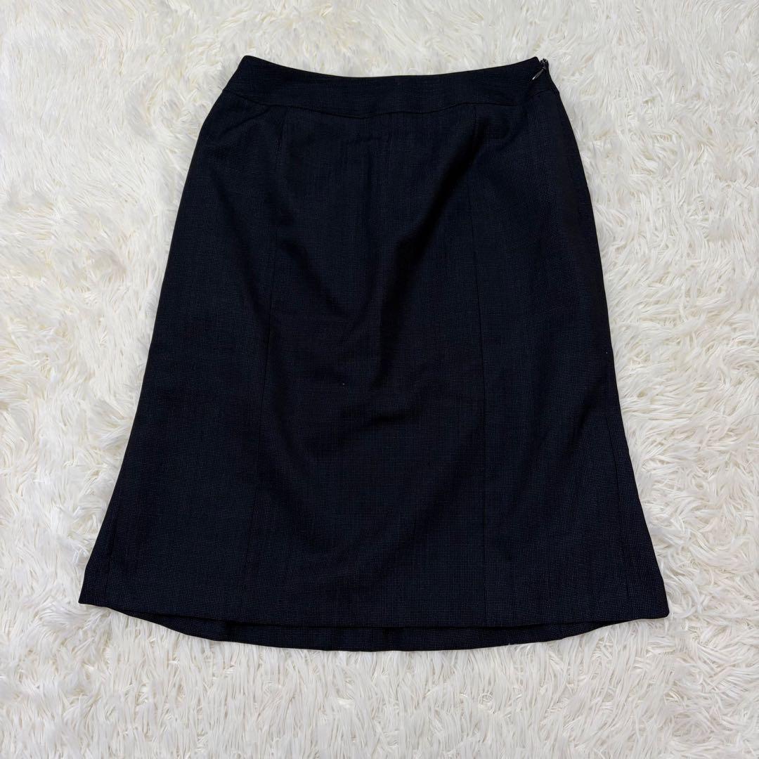 【極美品】スーツセレクト 洗えるデニム調 3点セットアップ パンツ スカート