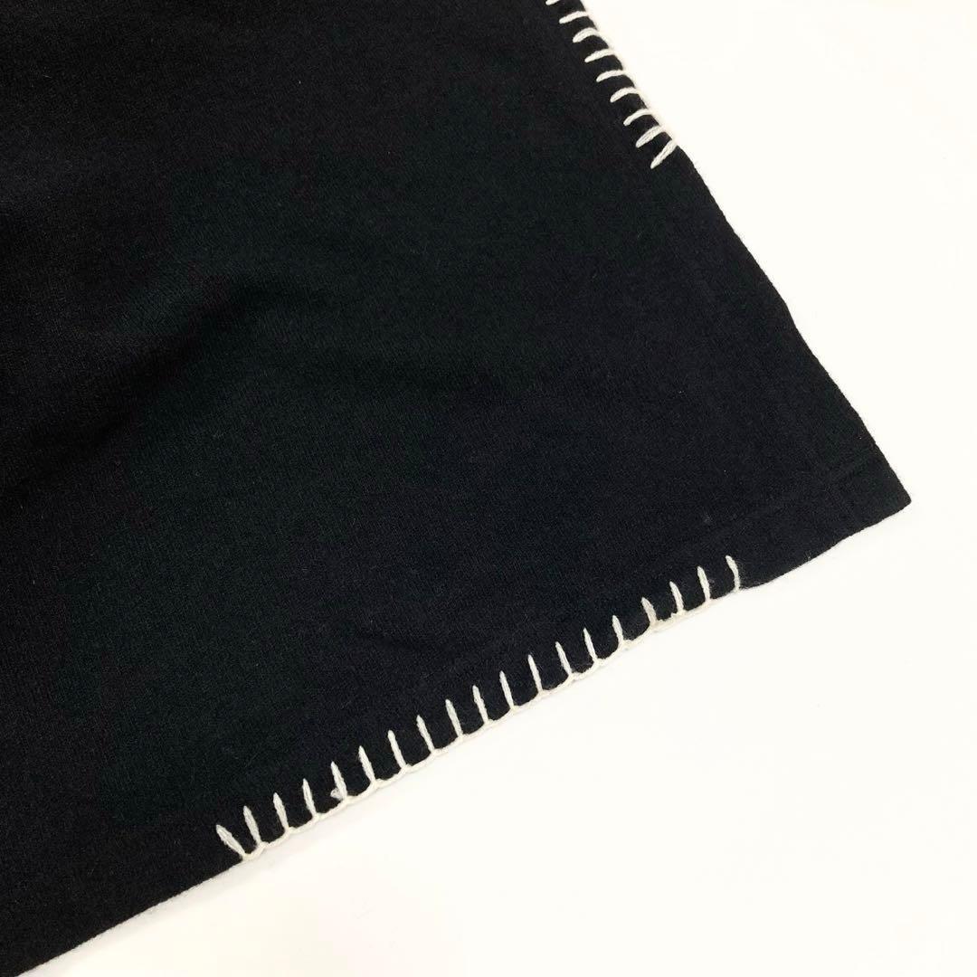 ヨウジヤマモト19AW ウール ハンドステッチ マント 変形ワンピース 黒1