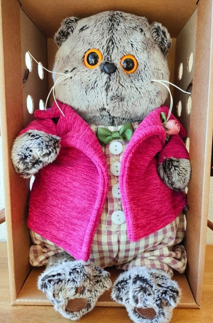 【BBB101】22cm ブディーバーサ ぬいぐるみ バーシック　蝶ネクタイ