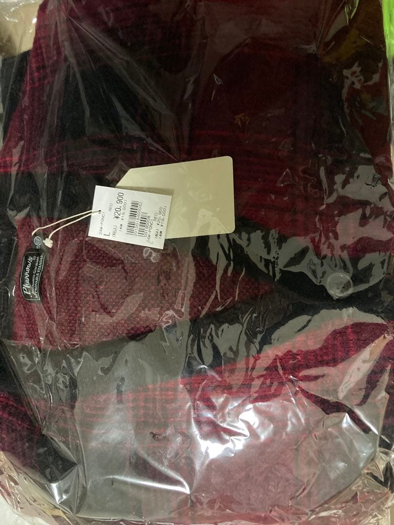 フェローズ 24W-PONC1 オンブレーチェック ニットカーディガン