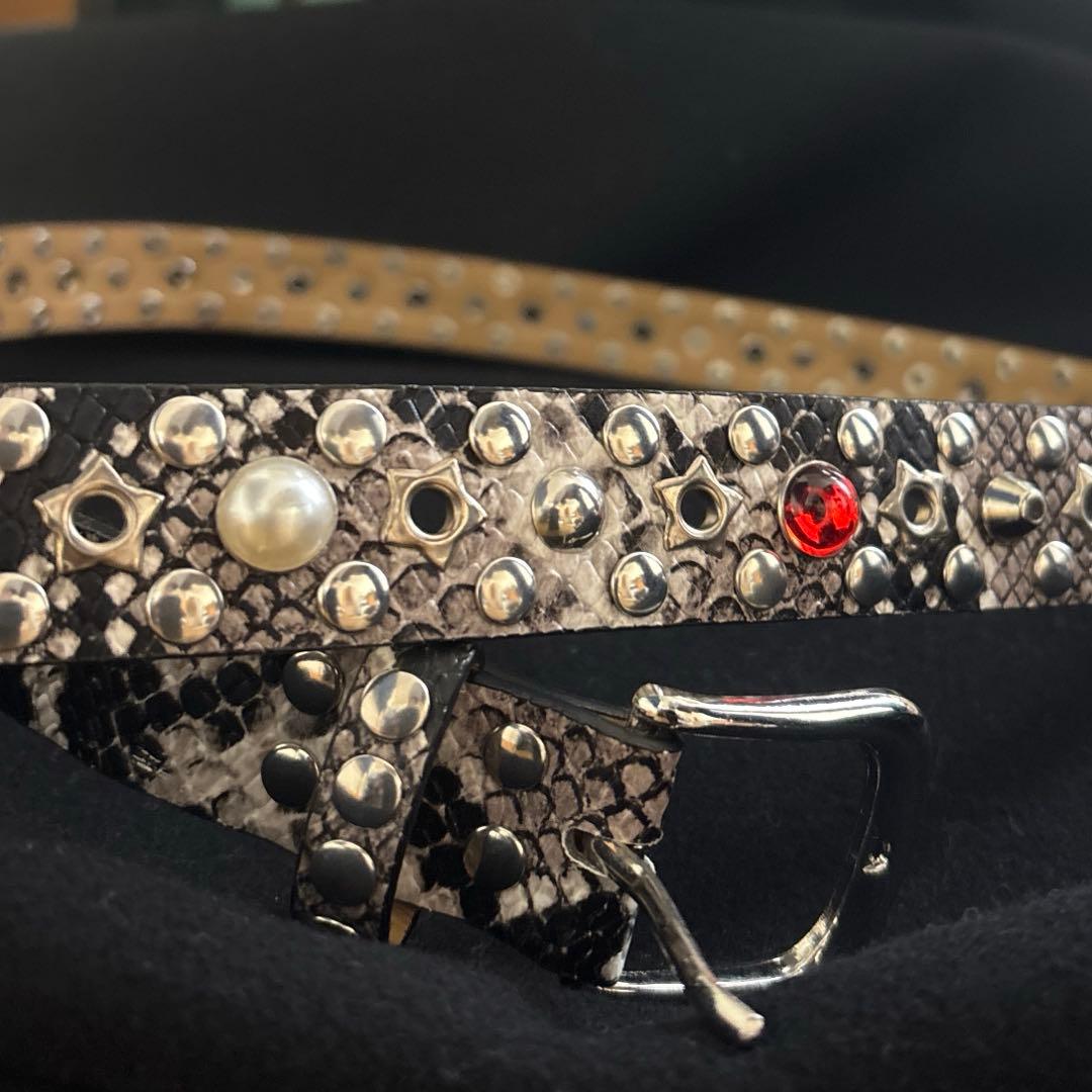 試着のみ JADED LONDON Mamba Belt スタースタッズベルト