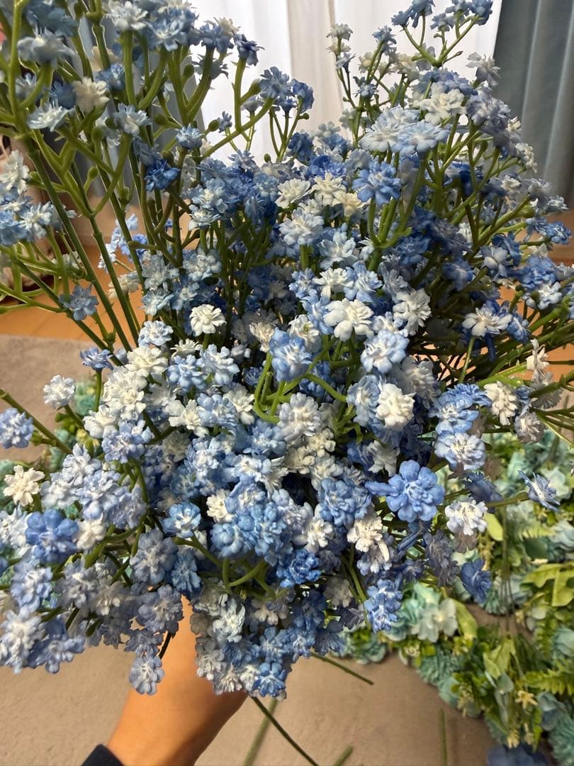 会場装花セット ブーケ×41 かすみ草×19 青い花×20