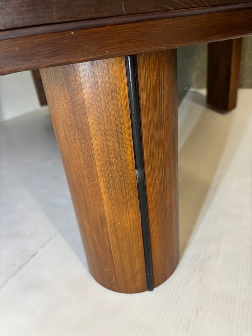 【リペア済み】　125折りたたみ丸テーブル　ちゃぶ台　丸座卓　円形ローテーブル