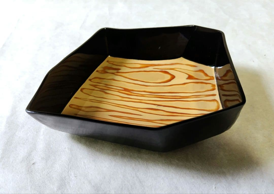 乾漆内堆漆菓子器 二点セット 未使用 新品同様