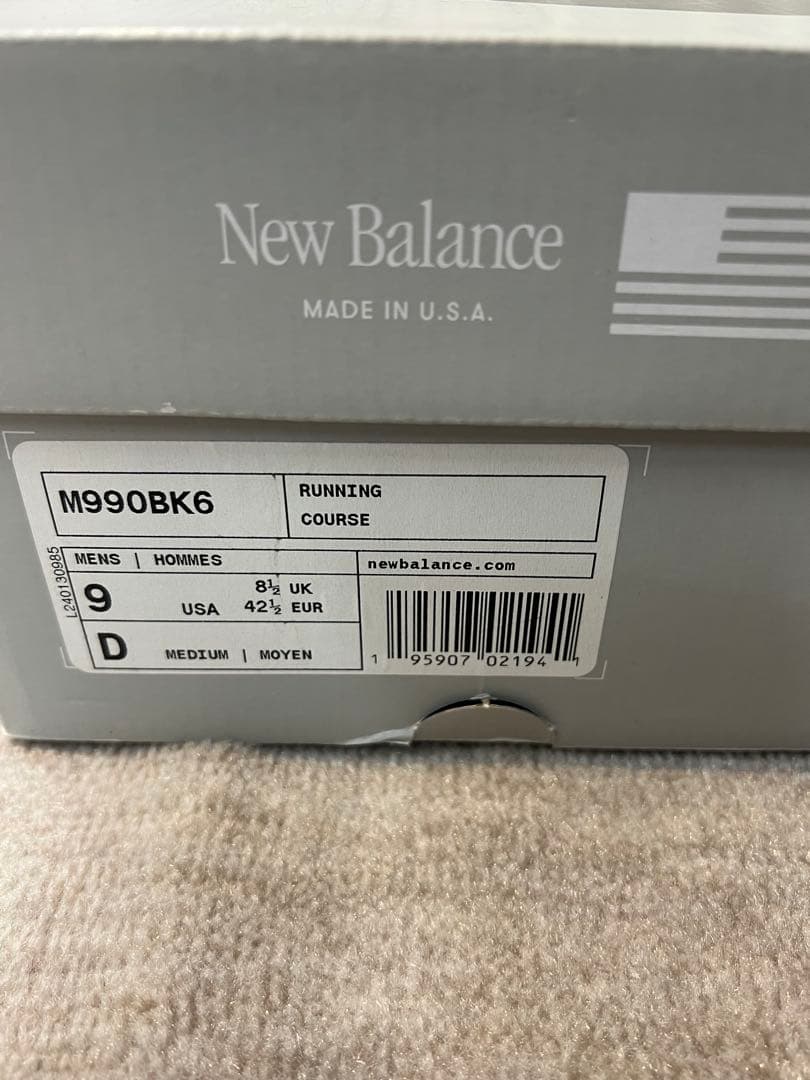 ニューバランス 990V6 made in U.S.A BK6