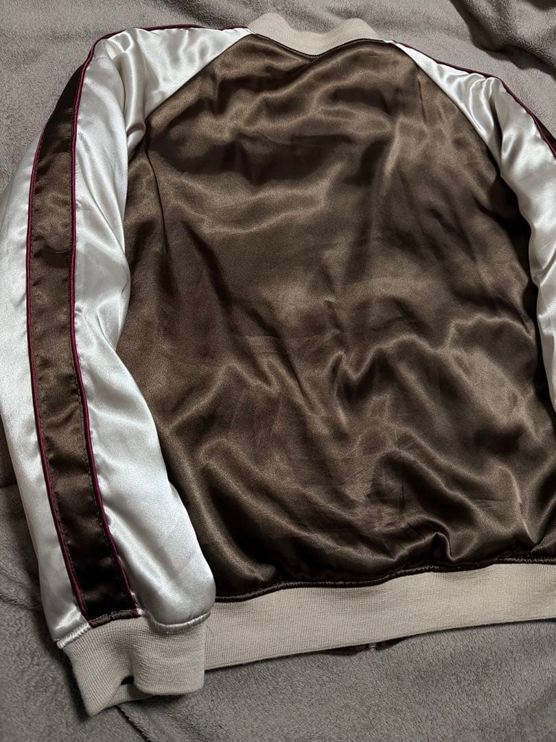 ２面用 TK Takeo ベロア ライオン 桜 日本 スカジャン vintage