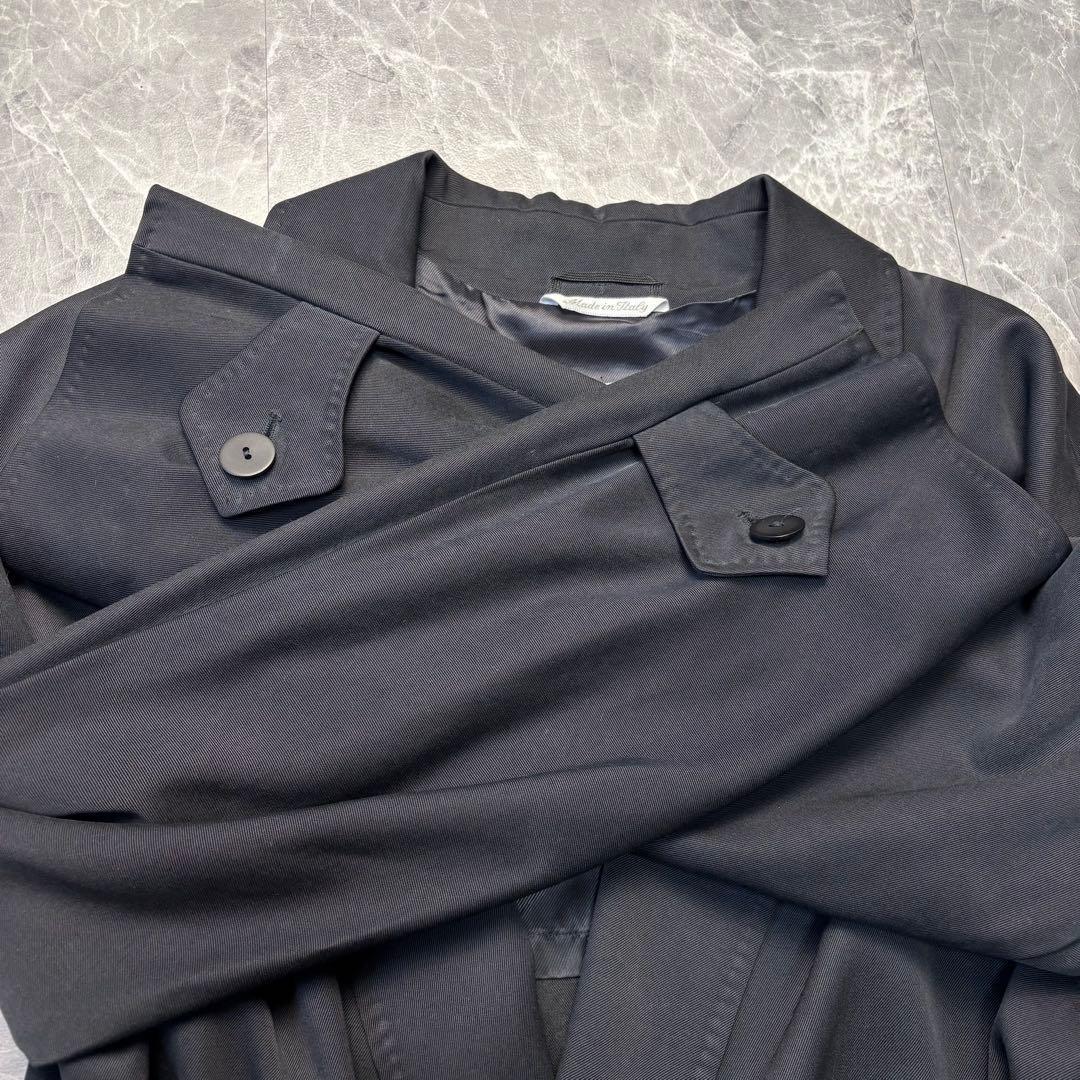 美品♡マックスマーラ　最高級白タグ　ベルテッド　ロングコート　L 黒　４０