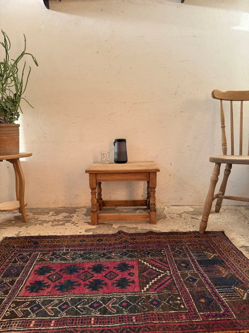 ビンテージ　サイドテーブル ベッドサイドテーブル　スツール　剥離