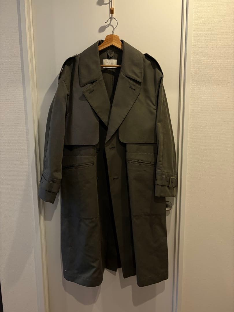 PUBLIC TOKYO 定価63800円コットンギャバハイクラストレンチコート
