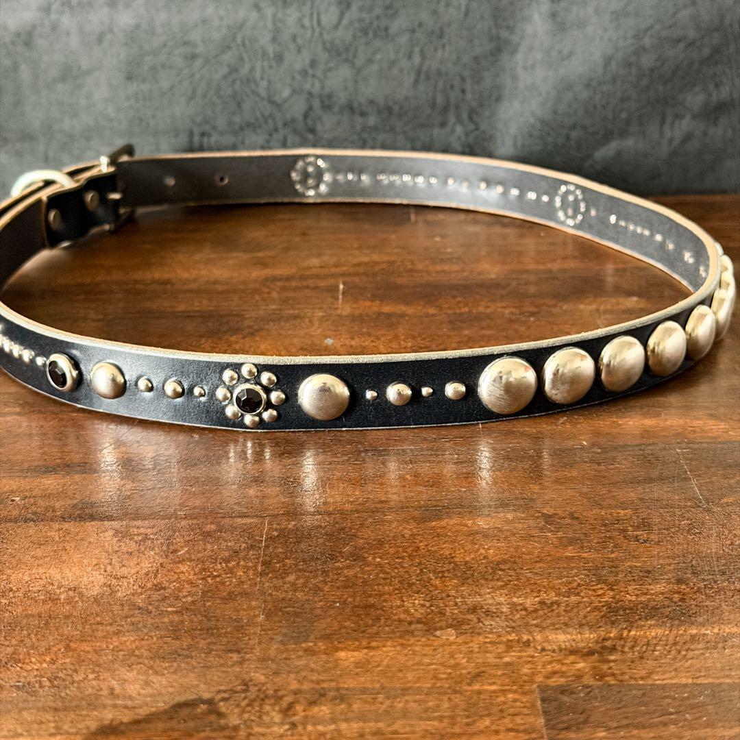 スタッズナローベルトQuiet UKサドル23mm34inch110cm