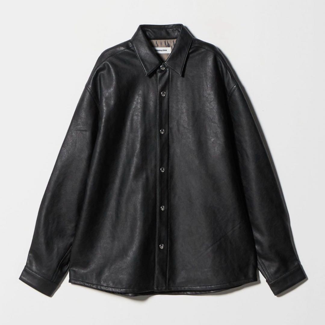 monkey time レザーライク CPO シャツ レザージャケット Mサイズ